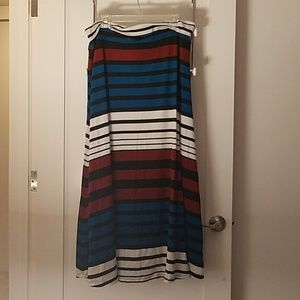 Striped maxi skirt